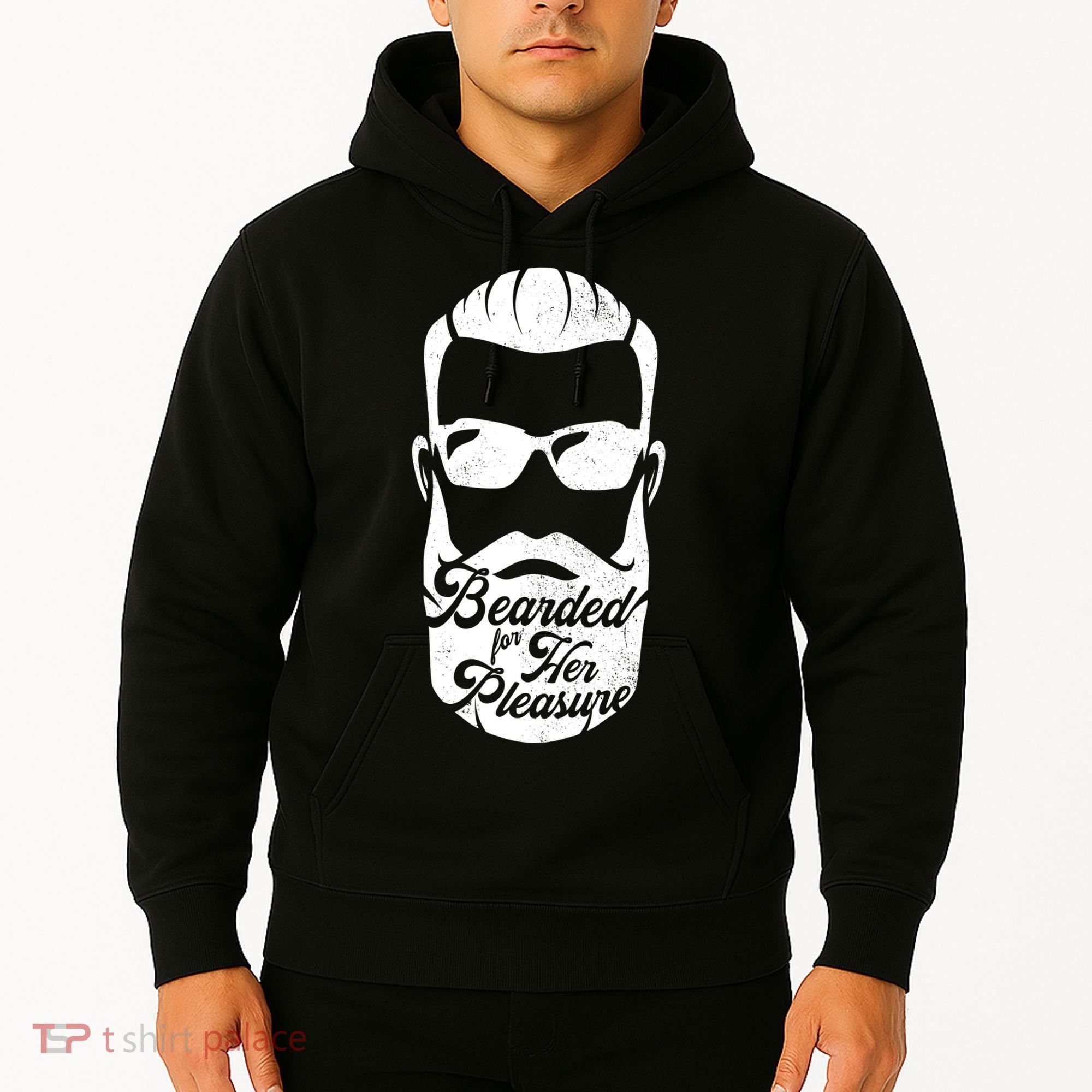 Bearded For Her Pleasure Funny Hoodie