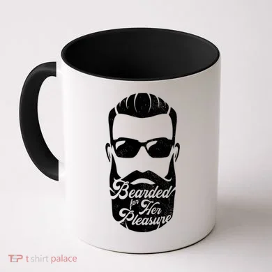 Bearded For Her Pleasure Funny Coffee Mug