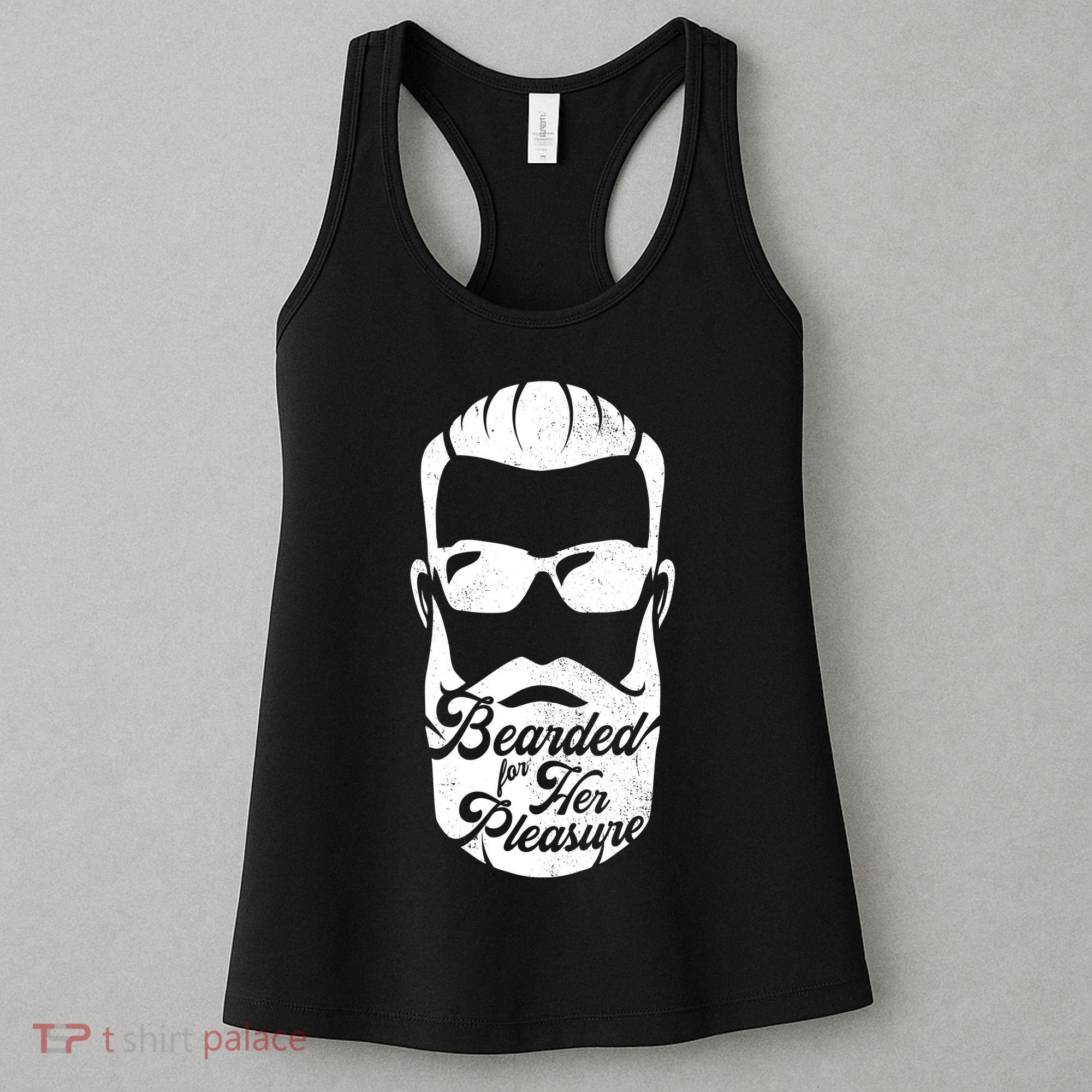 Bearded For Her Pleasure Funny Women's Tank Top
