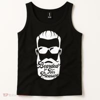 Bearded For Her Pleasure Funny Tank Top thumb 2