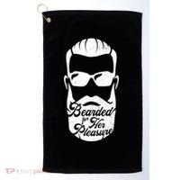 Bearded For Her Pleasure Funny Golf Towel thumb 0