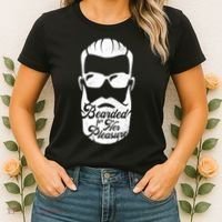 Bearded For Her Pleasure Funny Women's T-Shirt thumb 2