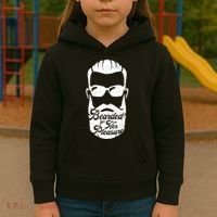 Bearded For Her Pleasure Funny Kids Hoodie thumb 3