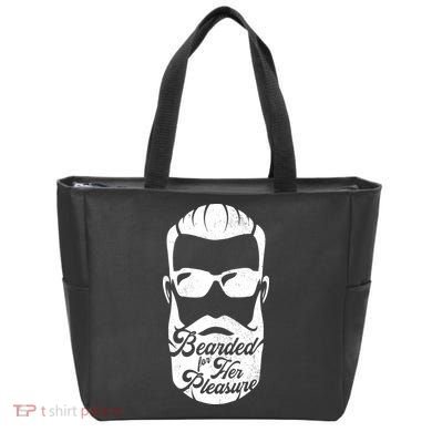 Bearded For Her Pleasure Funny Tote Bag