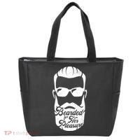 Bearded For Her Pleasure Funny Tote Bag thumb 0