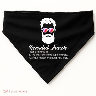 Bearded Funcle Definition USA-Made Doggie Bandana