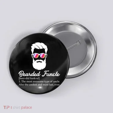 Bearded Funcle Definition Button