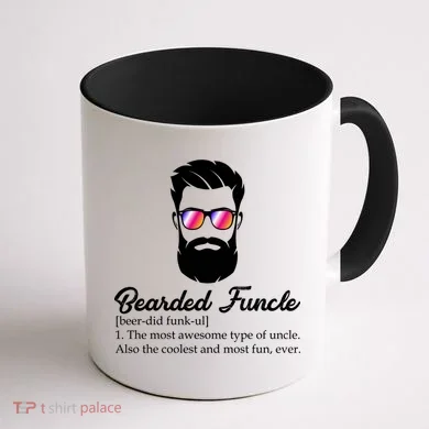 Bearded Funcle Definition Coffee Mug back