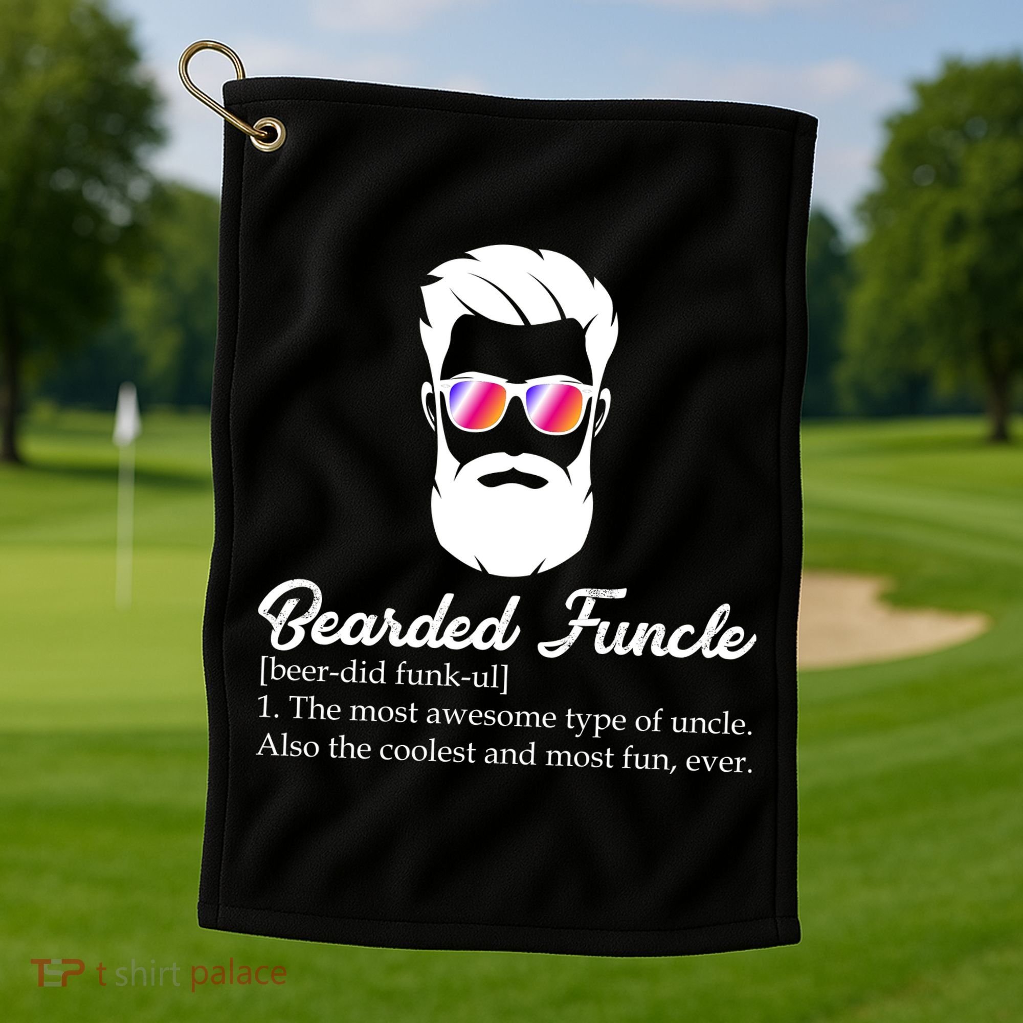Bearded Funcle Definition Golf Towel