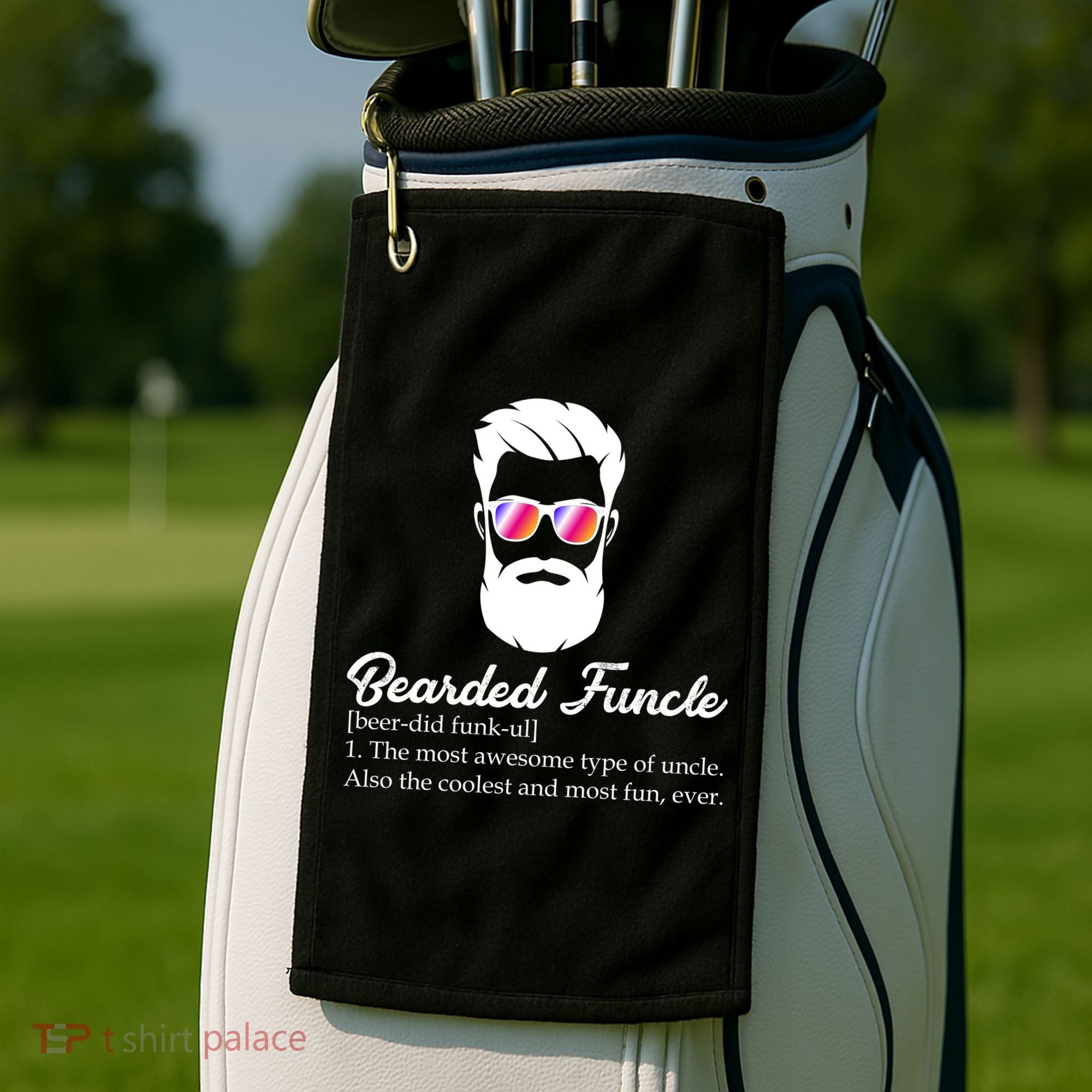 Bearded Funcle Definition Golf Towel