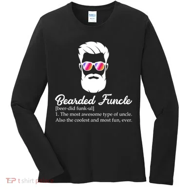 Bearded Funcle Definition Women's Long Sleeve Shirt