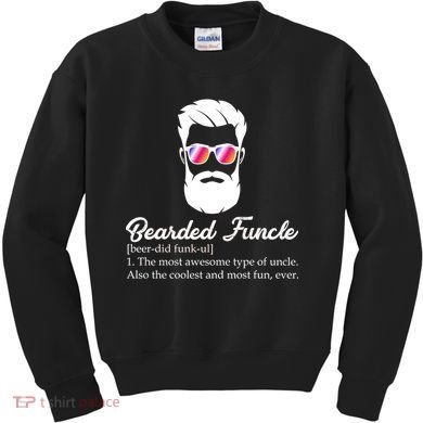 Bearded Funcle Definition Kids Sweatshirt
