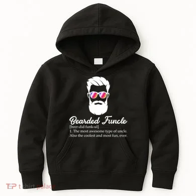 Bearded Funcle Definition Kids Hoodie