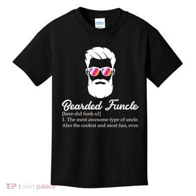 Bearded Funcle Definition Kids T-Shirt