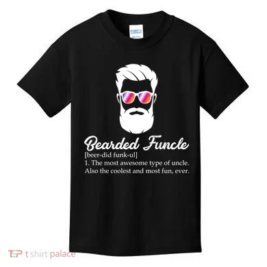 Bearded Funcle Definition Kids T-Shirt