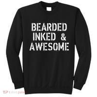 Bearded Inked & Awesome Beard Tattoo Logo Sweatshirt thumb 0