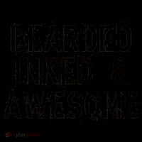 Bearded Inked & Awesome Beard Tattoo Logo Coffee Mug thumb 5