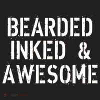 Bearded Inked & Awesome Beard Tattoo Logo Tumbler thumb 3