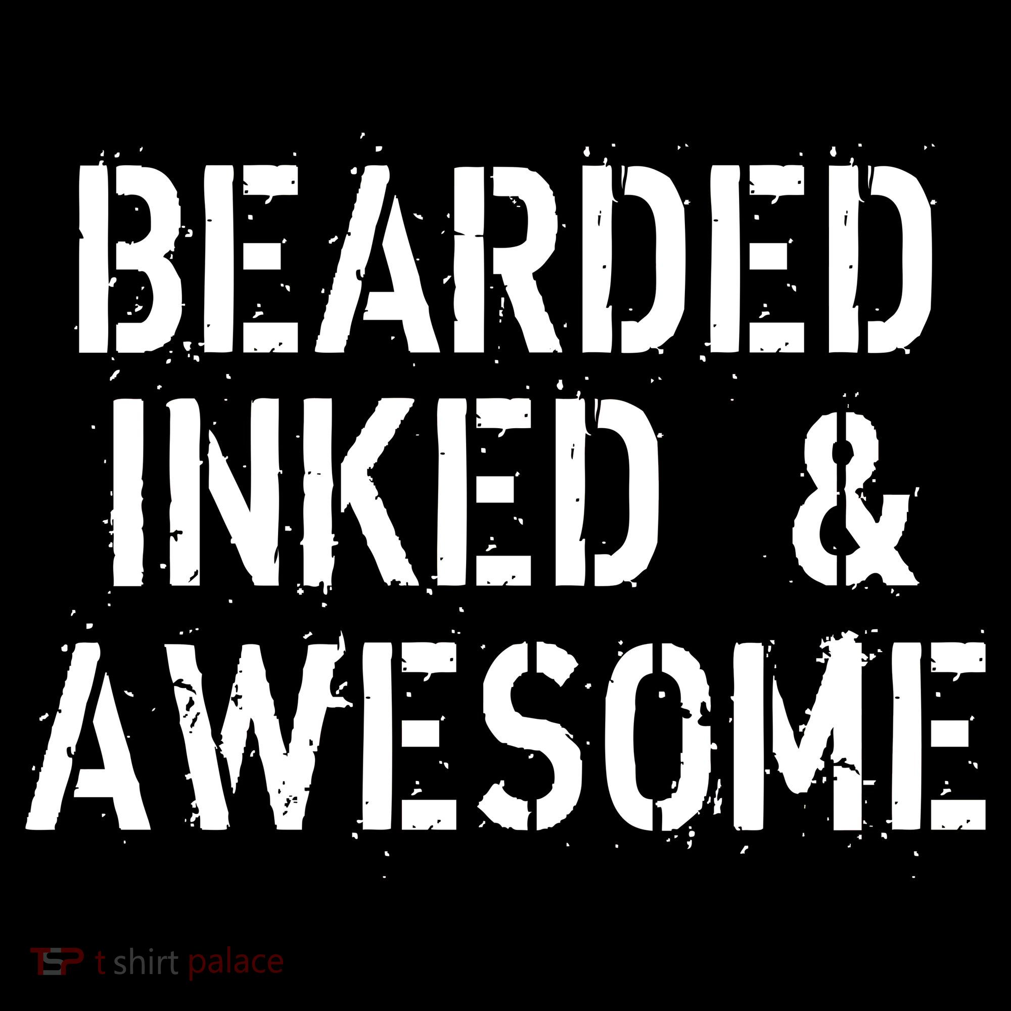 Bearded Inked & Awesome Beard Tattoo Logo Tote Bag