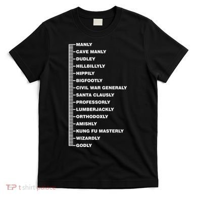 Beardly Manly Beard Growth Chart T-Shirt