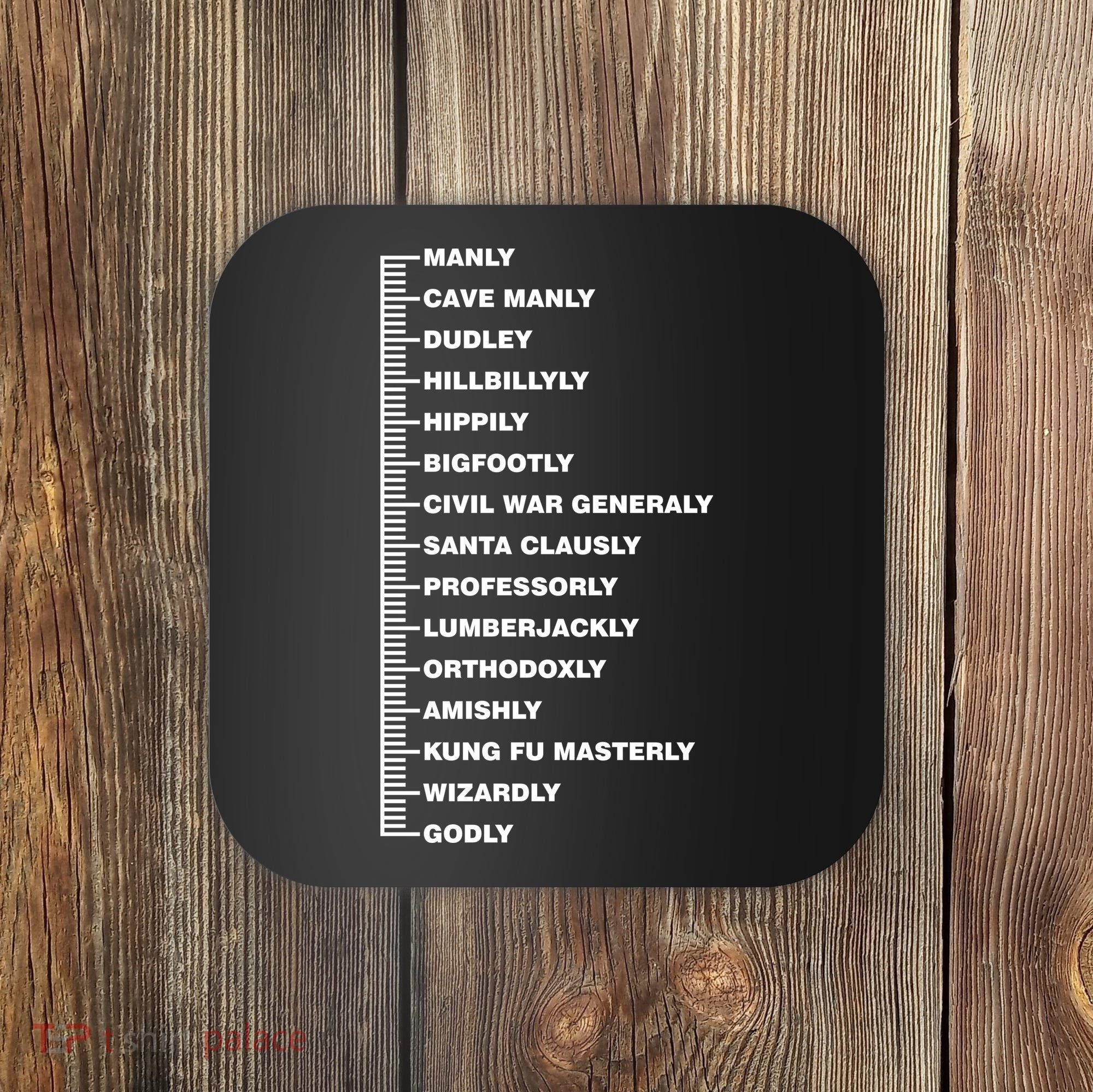 Beardly Manly Beard Growth Chart Coaster