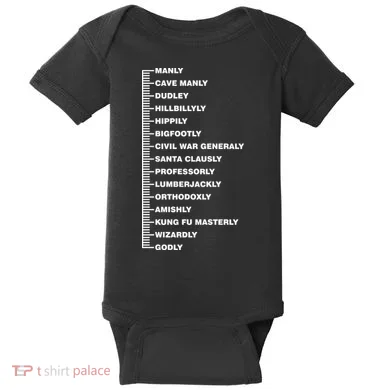Beardly Manly Beard Growth Chart Baby Bodysuit