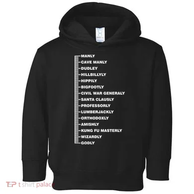 Beardly Manly Beard Growth Chart Toddler Hoodie