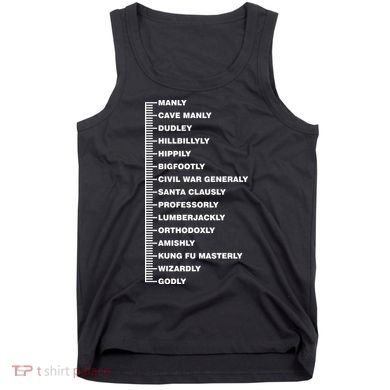 Beardly Manly Beard Growth Chart Tank Top