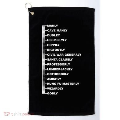 Beardly Manly Beard Growth Chart Golf Towel