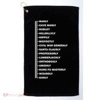 Beardly Manly Beard Growth Chart Golf Towel thumb 0