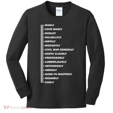Beardly Manly Beard Growth Chart Kids Long Sleeve Shirt