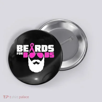 Beards For Boobs Button
