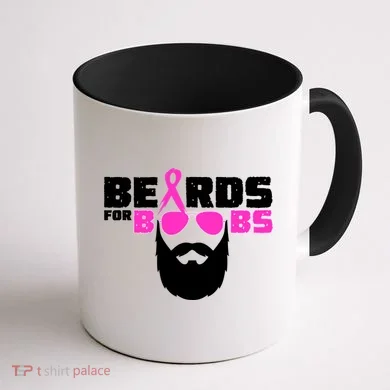 Beards For Boobs Coffee Mug back