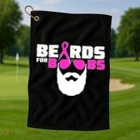 Beards For Boobs Golf Towel thumb 1