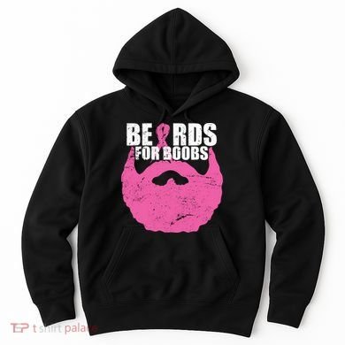 Beards For Boobs Breast Cancer Hoodie