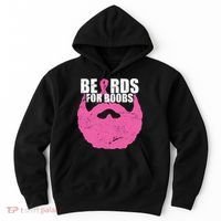 Beards For Boobs Breast Cancer Hoodie thumb 0
