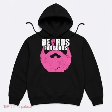 Beards For Boobs Breast Cancer Hoodie