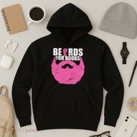 Beards For Boobs Breast Cancer Hoodie thumb 3