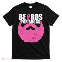 Beards For Boobs Breast Cancer T-Shirt thumb 0