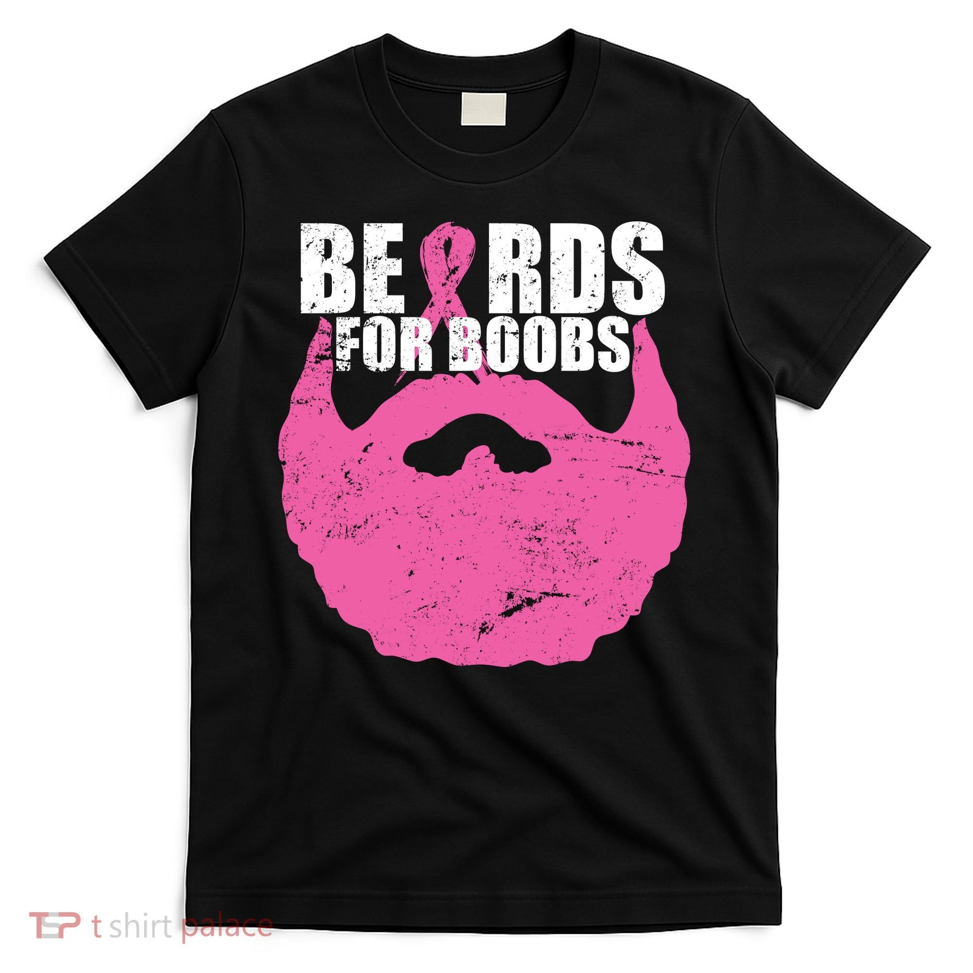 Beards For Boobs Breast Cancer T-Shirt