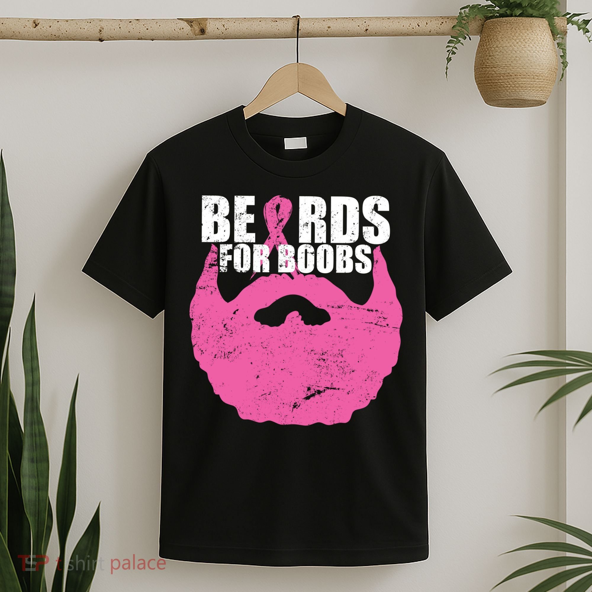Beards For Boobs Breast Cancer T-Shirt