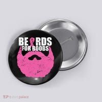 Beards For Boobs Breast Cancer Button thumb 0