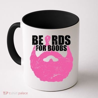 Beards For Boobs Breast Cancer Coffee Mug