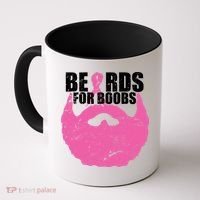 Beards For Boobs Breast Cancer Coffee Mug thumb 0