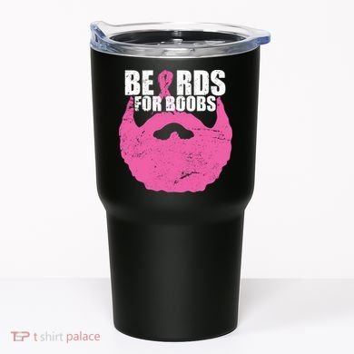 Beards For Boobs Breast Cancer Tumbler