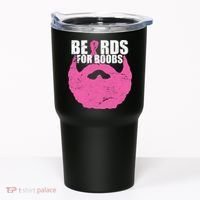Beards For Boobs Breast Cancer Tumbler thumb 0