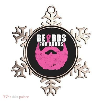 Beards For Boobs Breast Cancer Ornament
