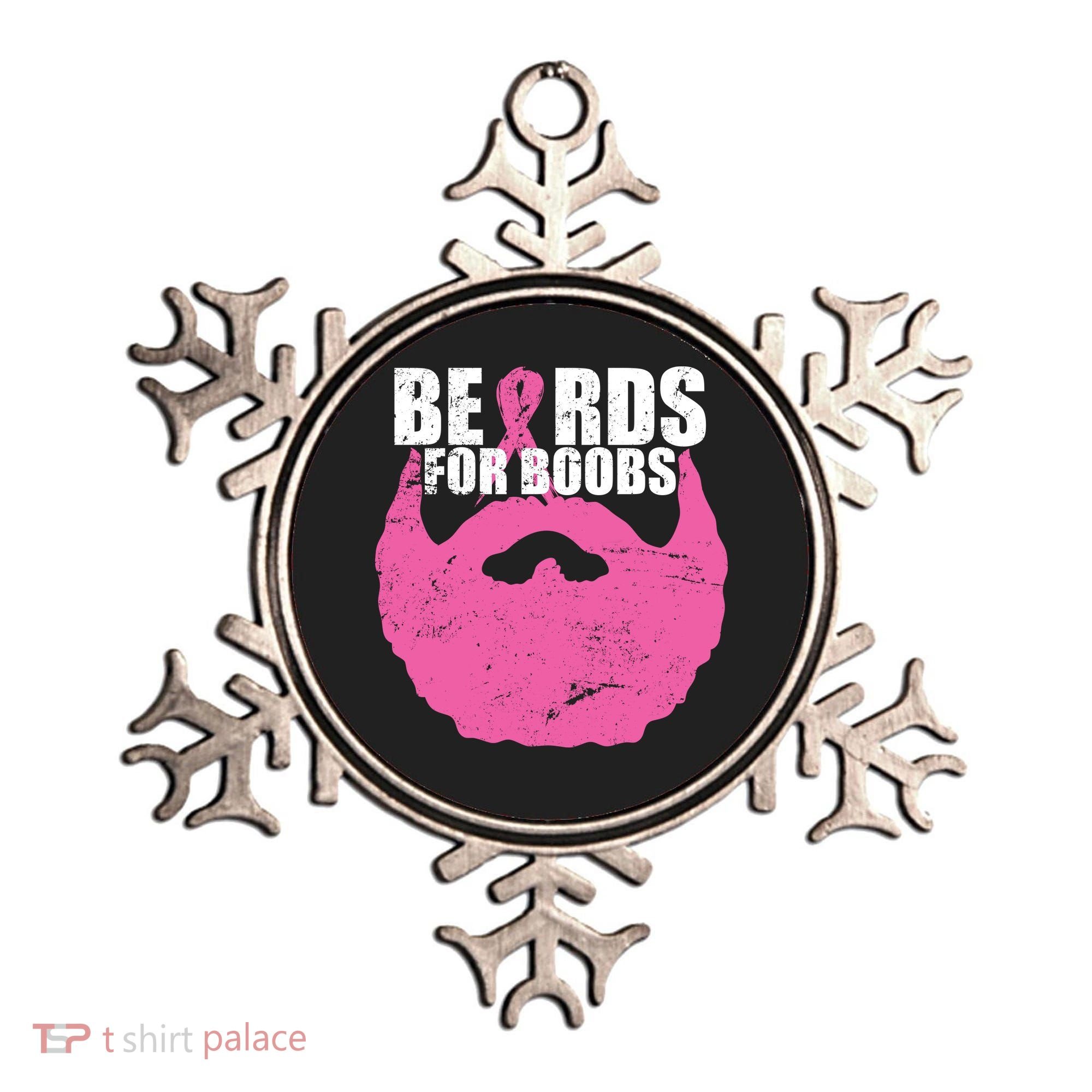 Beards For Boobs Breast Cancer Ornament