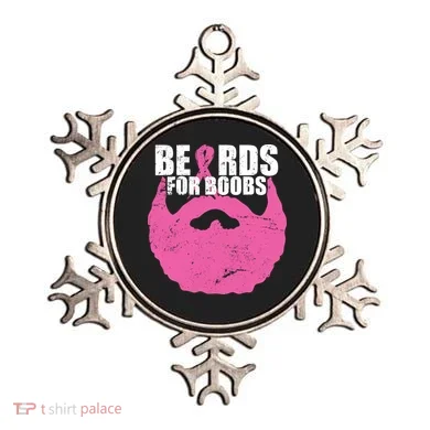 Beards For Boobs Breast Cancer Ornament