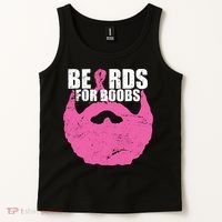 Beards For Boobs Breast Cancer Tank Top thumb 2